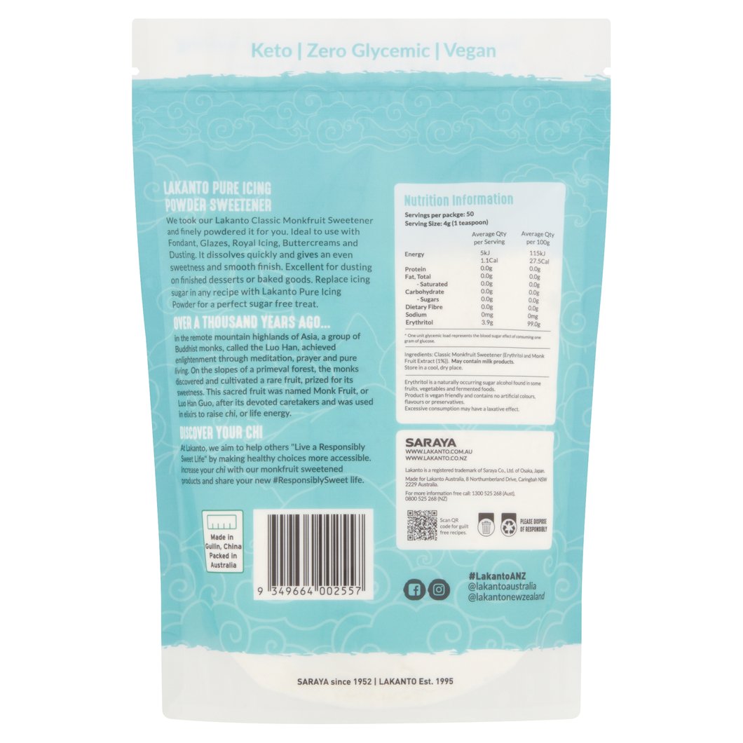 Lakanto Monkfruit Sweetener Baking Blend and Pure Icing Powder Bundles