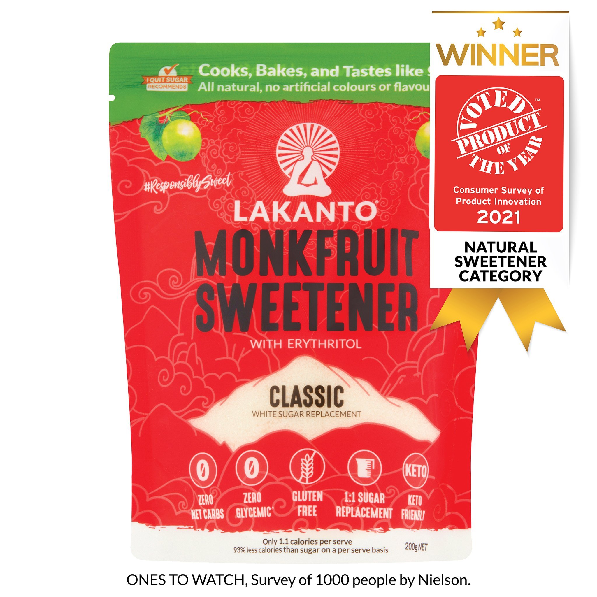 Classic Monkfruit 1:1 White Sugar Substitute